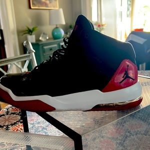 Men’s Jordans, Red Black & White size 10.5